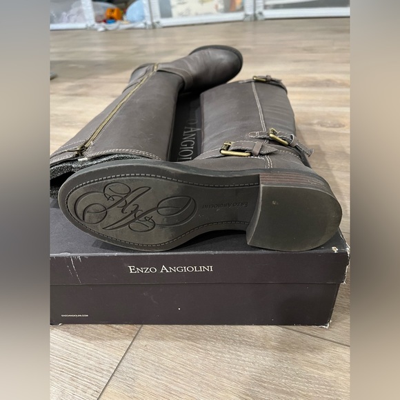 Enzo Angiolini - grey knee high leather boots - Picture 3 of 3